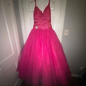 Flirt by Maggie Sottero Hot Pink Gown w Straps